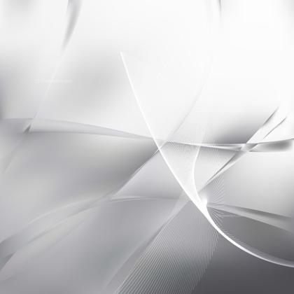 Abstract Grey and White Flowing Curves Background Vector Graphic