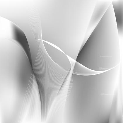 Abstract Grey and White Flow Curves Background Vector Image