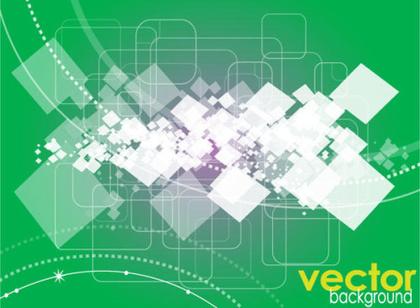Green square vector background