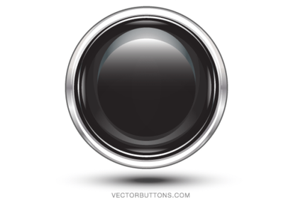 Free Platinum Black Circle Button Vector