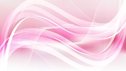 Abstract Pink and White Flowing Curves Background Vector Graphic
