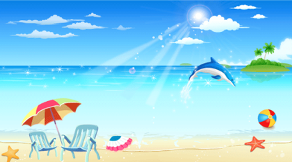 Free Seaside Resort Vector Image