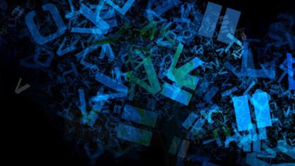 Abstract Blue Letters