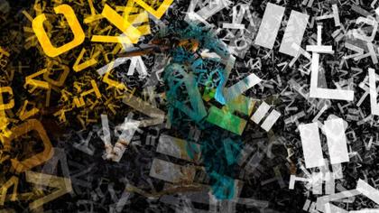 Abstract Text and Bird