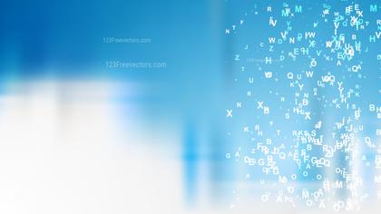 Abstract Blue Background with Alphabet Letters
