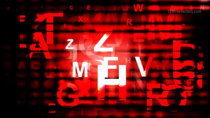 Red Alphabet Abstract