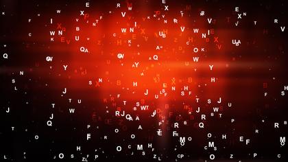 Free Download Floating Letters on Red Abstract Background