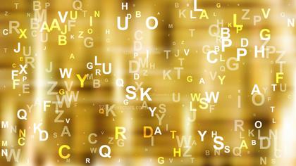 Abstract Gold Random Alphabet Letters Background Design