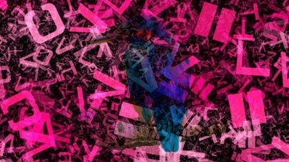 Abstract Bird with Letters