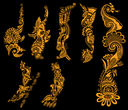 Indian Henna Tattoo Designs Vector Free