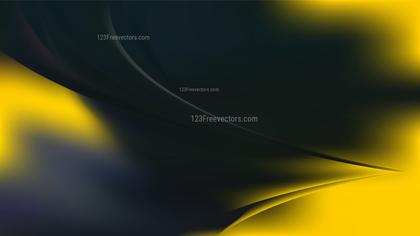 Abstract Yellow and Black Wave Design