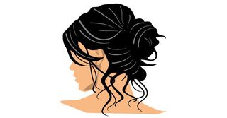 Free Vector Girl with Black Hair