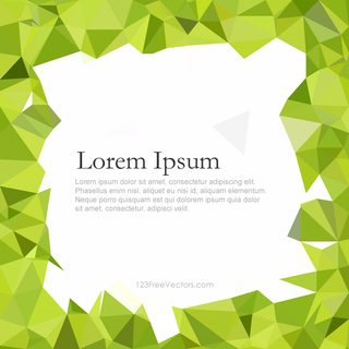 Light Green Polygonal Border