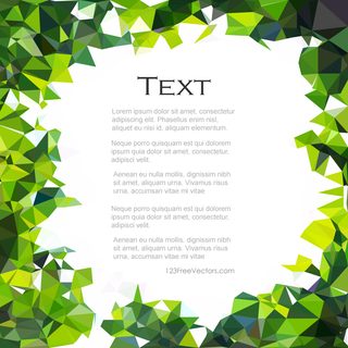 Dark Green Polygonal Border