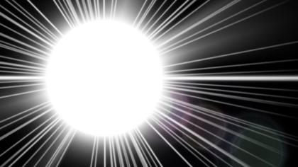 Glowing Orb With Light Streaks