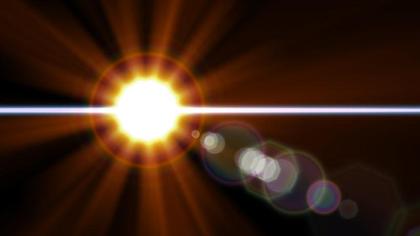 Solar Flare With Lens Flare