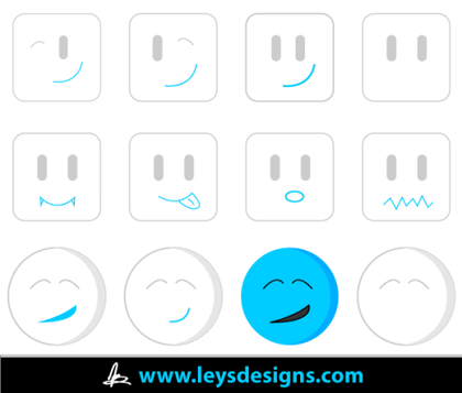 Free Cartoon Emotions Faces Vector