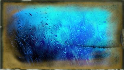 Raindrops on Blue Glass