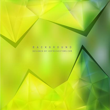 Yellow Green Triangle Polygonal Background Template