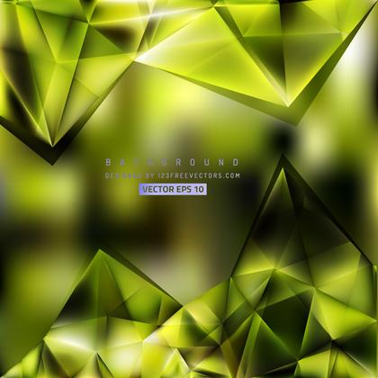 Abstract Yellow Green Geometric Triangle Background Design