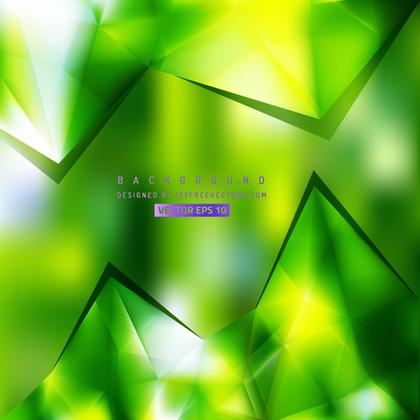 Yellow Green Triangle Polygonal Background Template