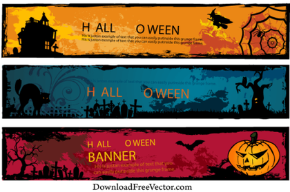 Free Halloween Banners Vector