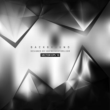 Black and Gray Triangular Background Template