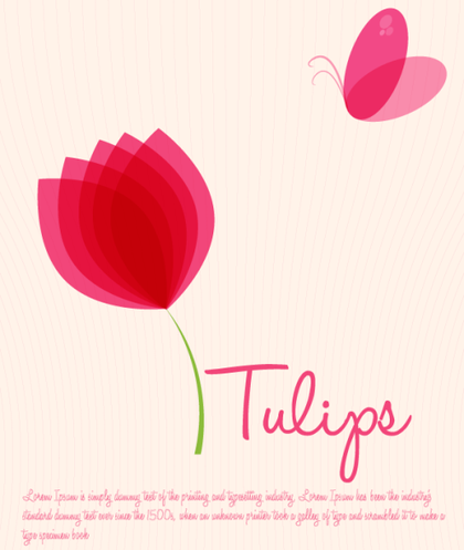 Free Tulips Vector Background