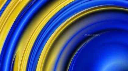 Swirling Blue and Yellow Abstract