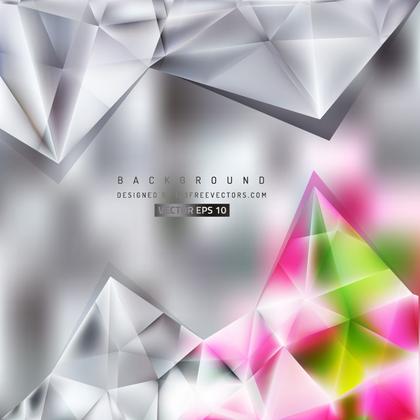 Pink Gray Polygonal Triangular Background Template