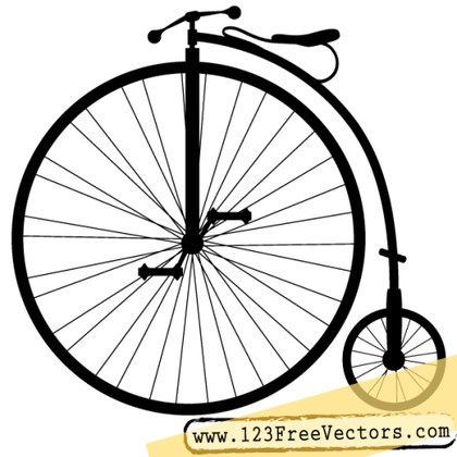 Penny-Farthing Bicycle Vector Clip Art