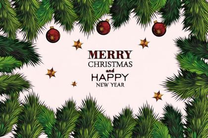 Festive Delight: 35 Top-View Christmas Balls and Fir Tree Branches for Your Winter Wonderland Creations