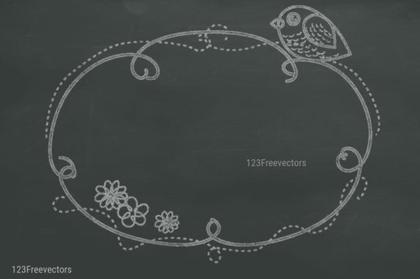 Chalkboard Bird Frame