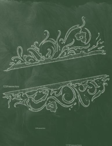 Chalkboard Floral Borders