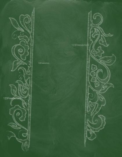 Chalkboard Floral Border