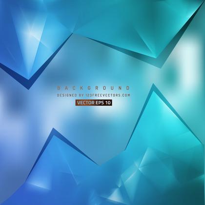 Turquoise Blue Triangle Polygonal Background Template