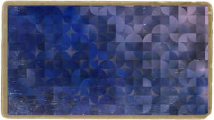 Abstract Blue Semicircle Pattern