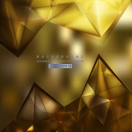 Dark Yellow Polygonal Triangular Background Design