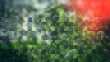 Geometric Green and Red Abstract