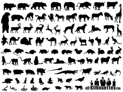Free Vector Animals Silhouettes Collection