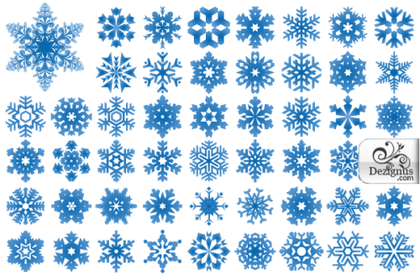 Free Vector Snowflakes Illustrator and Photoshop Shapes