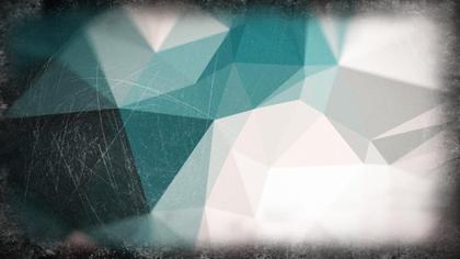 Geometric Teal and White Abstract