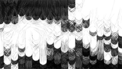 Abstract Column Pencil Sketch