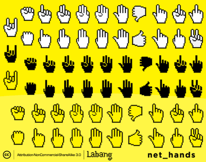 Web Icons: Hands Icons Free Vector Set