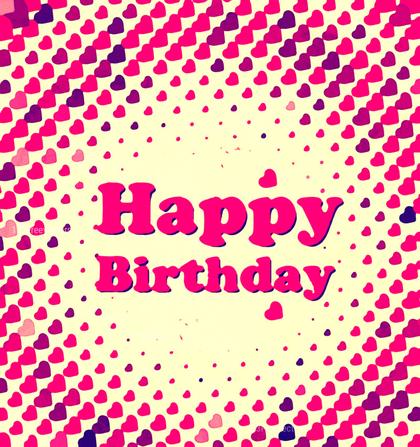 Happy Birthday Heart Design