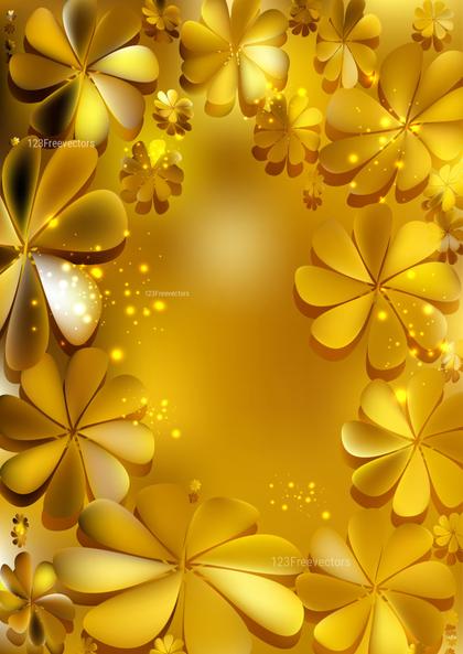 Golden Floral Background