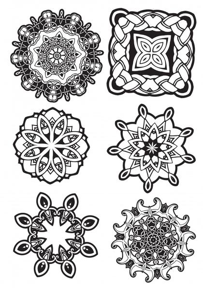 Black And White Mandala Set