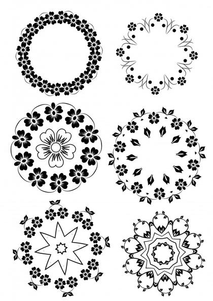 Floral Circle Ornaments