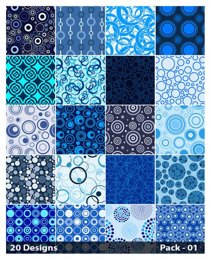 Blue Circle Patterns Pack