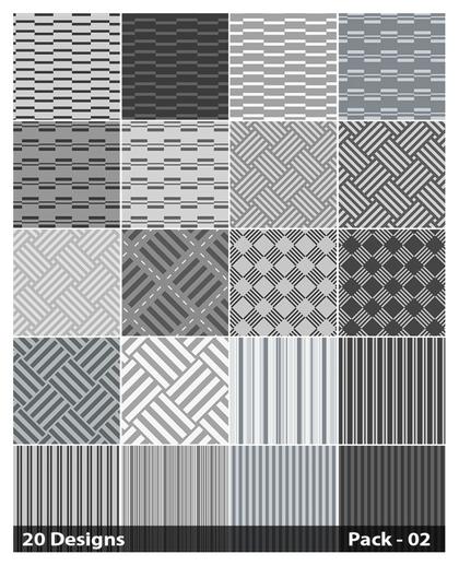 Free Download Collection of Geometric Patterns in Shades of Gray and White